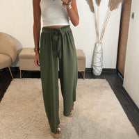 PANTALON FLUIDE KAKI LOUIS - La Petite Somptueuse