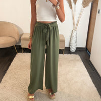 PANTALON FLUIDE KAKI LOUIS - La Petite Somptueuse