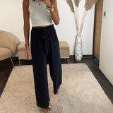 PANTALON FLUIDE MARINE LOUIS - La Petite Somptueuse