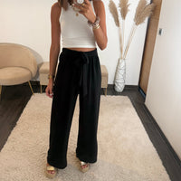PANTALON FLUIDE NOIR LOUIS - La Petite Somptueuse