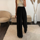 PANTALON FLUIDE NOIR MAZA - La Petite Somptueuse