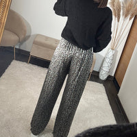 PANTALON LEOPARD KAKI DOLLY - La Petite Somptueuse