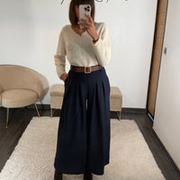 PANTALON MARINE + CEINTURE SEVEN - La Petite Somptueuse