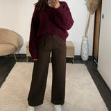PANTALON MARRON JEAN - La Petite Somptueuse