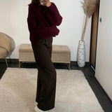 PANTALON MARRON JEAN - La Petite Somptueuse