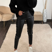 PANTALON NOIR HUILE THELIO - La Petite Somptueuse