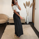 PANTALON NOIR POIS PENNY - La Petite Somptueuse
