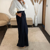 PANTALON OVERSIZE BLEU MARINE ALEX - La Petite Somptueuse