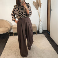 PANTALON OVERSIZE CHOCO ALEX - La Petite Somptueuse