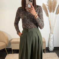 PANTALON OVERSIZE KAKI ALEX - La Petite Somptueuse