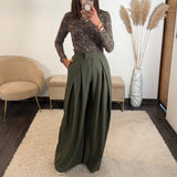 PANTALON OVERSIZE KAKI ALEX - La Petite Somptueuse