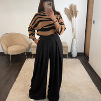 PANTALON OVERSIZE NOIR ALEX - La Petite Somptueuse