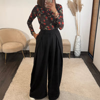 PANTALON OVERSIZE NOIR ALEX - La Petite Somptueuse