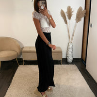 PANTALON PLISSEE NOIR HARRY - La Petite Somptueuse