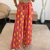 PANTALON RAYE CITRON - La Petite Somptueuse