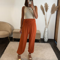 PANTALON SAROUEL TERRACOTTA - La Petite Somptueuse