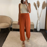 PANTALON SAROUEL TERRACOTTA - La Petite Somptueuse