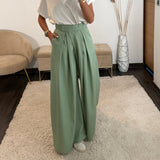 PANTALON VERT SAUGE SCRATCH - La Petite Somptueuse