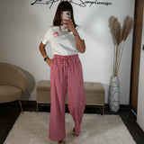 PANTALON VICHY ROUGE - La Petite Somptueuse