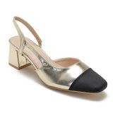 PETITS TALONS NOIR ET GOLD JENA - La Petite Somptueuse