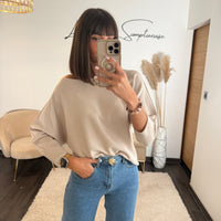 PULL BEIGE ARIA - La Petite Somptueuse