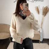 PULL BEIGE BANDANA LEOPARD - La Petite Somptueuse