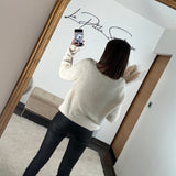 PULL BEIGE BANDANA ROUGE - La Petite Somptueuse