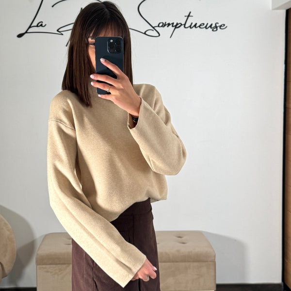 PULL BEIGE CHANI - La Petite Somptueuse