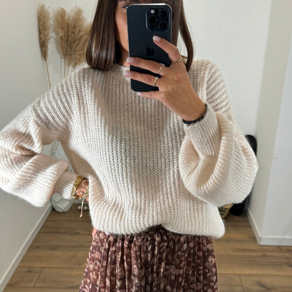 PULL BEIGE CHARLY - La Petite Somptueuse