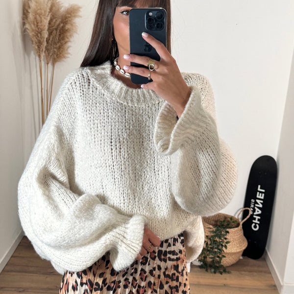 PULL BEIGE JOEY - La Petite Somptueuse