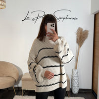 PULL BEIGE LIGNE TESSY - La Petite Somptueuse