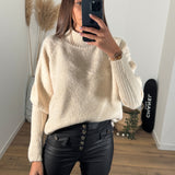 PULL BEIGE SHINY - La Petite Somptueuse