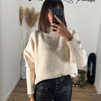 PULL BEIGE SHINY - La Petite Somptueuse