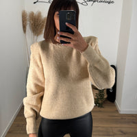 PULL BEIGE TRESSIA - La Petite Somptueuse