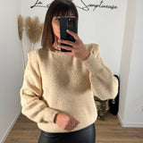 PULL BEIGE TRESSIA - La Petite Somptueuse