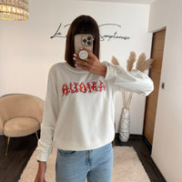PULL BLANC AMOUR - La Petite Somptueuse