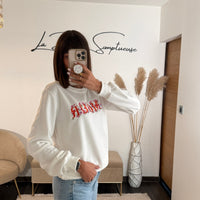 PULL BLANC AMOUR - La Petite Somptueuse