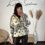 PULL BLANC POLAIRE MAHO - La Petite Somptueuse