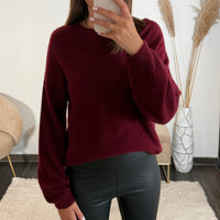 PULL BORDEAUX ANDREAS - La Petite Somptueuse