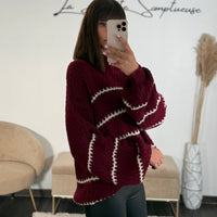 PULL BORDEAUX LIGNE TESSY - La Petite Somptueuse