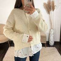 PULL CHEMISE BEIGE LOVE - La Petite Somptueuse