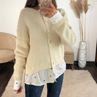 PULL CHEMISE BEIGE LOVE - La Petite Somptueuse