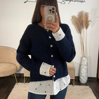 PULL CHEMISE MARINE LOVE - La Petite Somptueuse