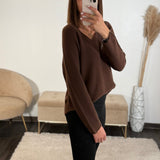 PULL CHOCOLAT DENA - La Petite Somptueuse