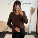 PULL CHOCOLAT DENA - La Petite Somptueuse