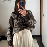 PULL CHOCOLAT ET BEIGE MONA - La Petite Somptueuse