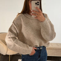 PULL EN LAINE BEIGE FELIX - La Petite Somptueuse