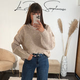 PULL EN LAINE BEIGE FELIX - La Petite Somptueuse