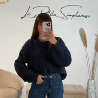 PULL EN LAINE BLEU MARINE FELIX - La Petite Somptueuse
