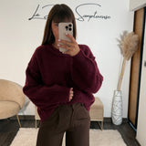 PULL EN LAINE BORDEAUX FELIX - La Petite Somptueuse
